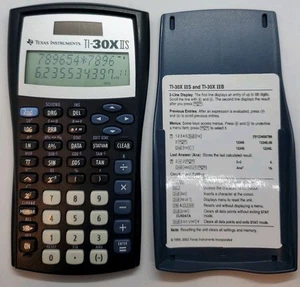Texas Instruments Scientific Calculator TI-30X IIS Navy Blue Contains Battery - Picture 1 of 3