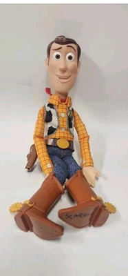 Boneca vintage Disney Pixar Thinkway Toy Story Woody 15” puxar cordas sem chapéu funciona! - Imagem 1 de 4