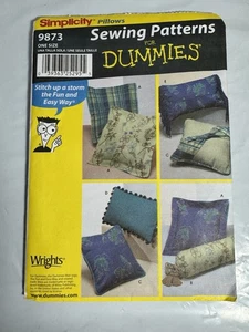 Simplicity 9873 Pillows 6 Variations Flanged Rolled Bow Sewing Pattern Uncut - Picture 1 of 5