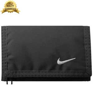 Nike Swoosh Dri-Fit Wallet: Compact Tri-Fold with Secure Zip, Perfect Men Women - Picture 1 of 2