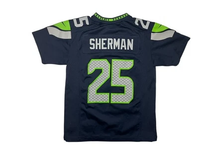 CAMISETA SEATTLE SEAHAWKS X SUPER BOWL XLIX Azul #25 Richard Sherman NFL Juvenil M Foto 1 de 4