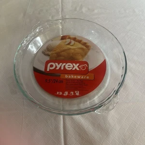 NOS Pyrex Bakeware Clear Handles Pie Baking Deep Dish 9 1/2 X 1.75” 2001 Read - Picture 1 of 8