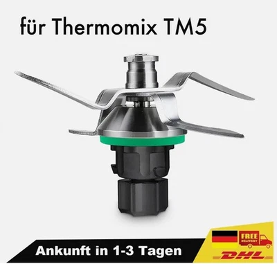 MARKENLOS Für Vorwerk Thermomix TM5, Küchenmaschine Ersatz Messer Mixmesser Edelstahl DHL