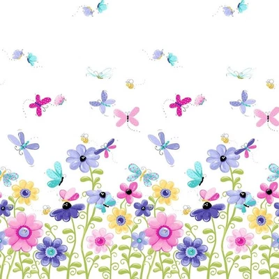 FLUTTER the Butterfly Double Border Quilt Fabric by Susybee sold by 1/2 Yd - Image 1 of 2