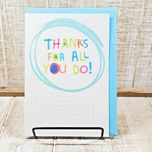 Tarjeta de felicitación del día de los profesionales administrativos Hallmark 5x7 brillo azul gracias - Imagen 1 de 8