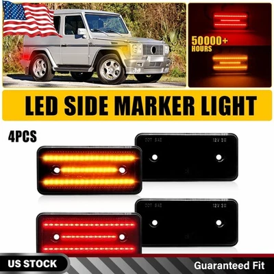 1/2SET LEDMarker Light Smoked For 99-14 Mercedes-Benz W463 G500 G550 G-Class - Image 1 of 4
