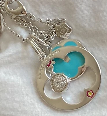 QVC Lauren G Adams Floral Days Turquoise Enamel Station Necklace Sold Out $180 - Image 1 of 4