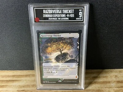 Mtg. Razorverge Thicket. Box Topper. Zendikar Rising Expedition TCCG 9 Mint - Image 1 of 2