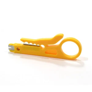 Auflegewerkzeug UTP Kabel Schneider Abisolierzange Idc Netzwerk Ethernet - Gelb - Bild 1 von 10