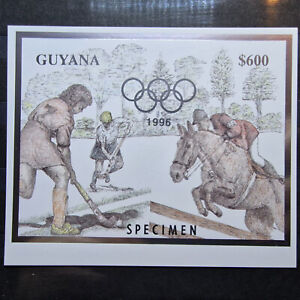 Guyana 1996 - SPECIMEN - Olympics $600 - MNH - Gold Foil Stamp - Mi €100.00+