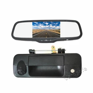 Tailgate Backup Camera &5'' Rear View Mirror Monitor For Toyota Tundra 2007-2013 - Picture 1 of 9