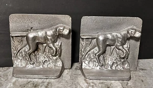Vintage Antique Hunting Dog Cast Iron Bookends Set of 2 Outdoors 3D Heavy - Picture 1 of 11