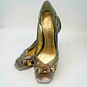 Rampage Maycee Womens Brown Peep Toe 3.75" Heels/Sandals Size 8M - Picture 1 of 8