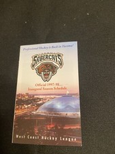 1997/1998 Tacoma Sabercats WCHL pocket schedule