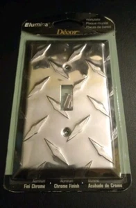 Elumina Diamond Cut Aluminum Chrome Finish Toggle Switch Wallplate New - Picture 1 of 3