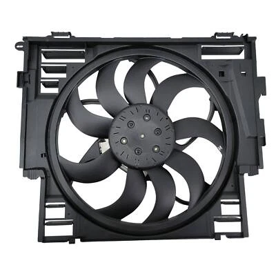 Radiator Cooling Fan Assembly Fits BMW F10 528i 528i xDrive 2012-16 17418642161 - Image 1 of 4