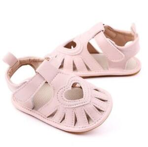 Baby Girls No-slip Sandals Toddler Infant Newborn Close Toe Shoes 3-11 Month New