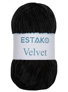 Chenilla de terciopelo negro Estako - Imagen 1 de 4