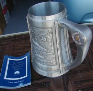 Star Trek Pewter 25th Anniversary Tankard Franklin Mint 1991 7 inch tall   - Picture 1 of 6