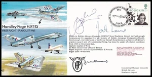Cubierta especial firmada por COCHRANE, BANNISTER & LOWE H.P.115 RAF EJA25d Concorde - Imagen 1 de 4