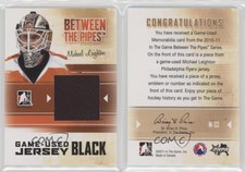 2010-11 ITG Between the Pipes Game-Used Black Jersey /120 Michael Leighton #M-33