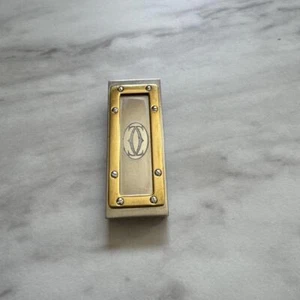 Cartier Santos de Money Bill Clip Wallet Holder Gold Silver - Picture 1 of 5