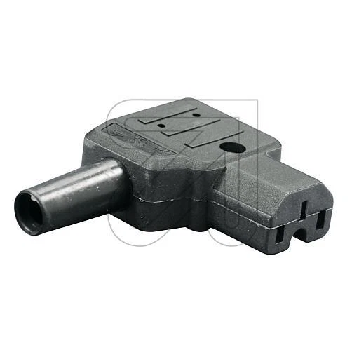 Winkelstecker Warmgeräte-Steckgeräte 791  230V/10A schwarz - Bild 1 von 1