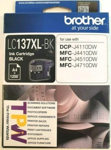 Brother LC137XL Black Ink Cartridge High Yield 1200 page J4110, 4410, 4510, 4710 - Picture 1 of 1