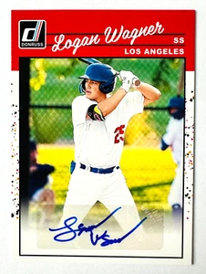 Donruss Longan Wagner Auto Prospect RC Dodgers 2023 - Imagen 1 de 3