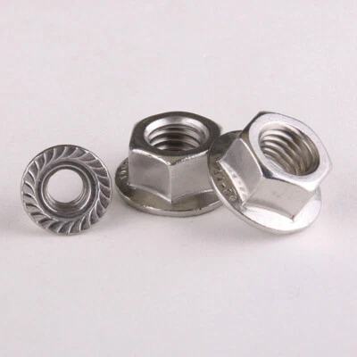 Flanschmutter Edelstahl Flanschmuttern M3 M4 M5 M6 M8 M10 M12 Bundmutter DIN6923 - Bild 1 von 4