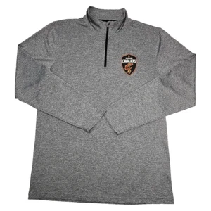 Cleveland Cavaliers CAVS 1/4 Zip Shirt Gray Size Medium NBA Basketball Light Gym - Picture 1 of 12