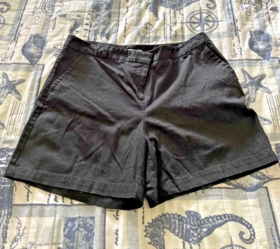 PANTALONES CORTOS NEGROS ELÁSTICOS VANHEUSEN NUEVOS CON ETIQUETAS, TALLA 12, PANTALONES CORTOS PARA MUJER, ROPA DE VERANO Foto 1 de 4