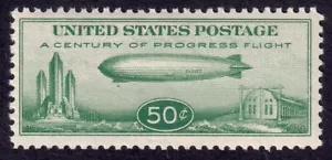 US Scott C18, 1933 Graf Zeppelin, 50c green, NH MINT - Picture 1 of 1