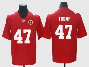 Donald Trump Presidential NY Number 47 football jersey "RED" - XXXLarge - Picture 1 of 3