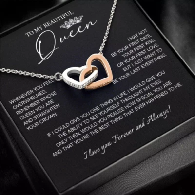 Collar a mi alma gemela, collar reina regalos de cumpleaños para mi esposa, novia Foto 1 de 4