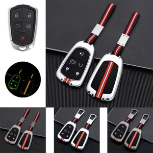 Alloy Silicone Car Key Case Cover For Cadillac ATS CTS CT6 XTS XT5 Escalade SRX - Picture 1 of 12