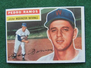1956 Topps Set Break # 49 Pedro Ramos Off Center Sharp Corners White Back - Picture 1 of 2