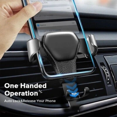 Universal Gravity Car Holder Mount Air Vent Stand Cradle For iPhone 14 15 13 12 - Image 1 of 4