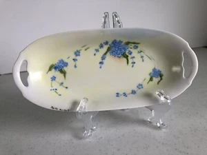 KPM Bertha Manhart Signed Relish Plate Dish 9-3/4" Excellent Blue Germany China - Picture 1 of 8