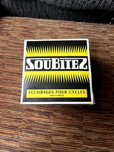 Luce Bici Vintage NOS Soubitez 482 201 51 Made in France Blocco 120 *Leggi - Foto 1 di 12