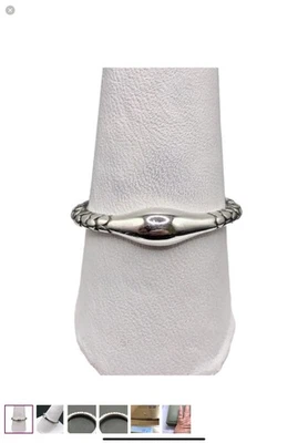 Anillo de guijarros de plata de ley Michael Dawkins talla 6,25 Foto 1 de 3