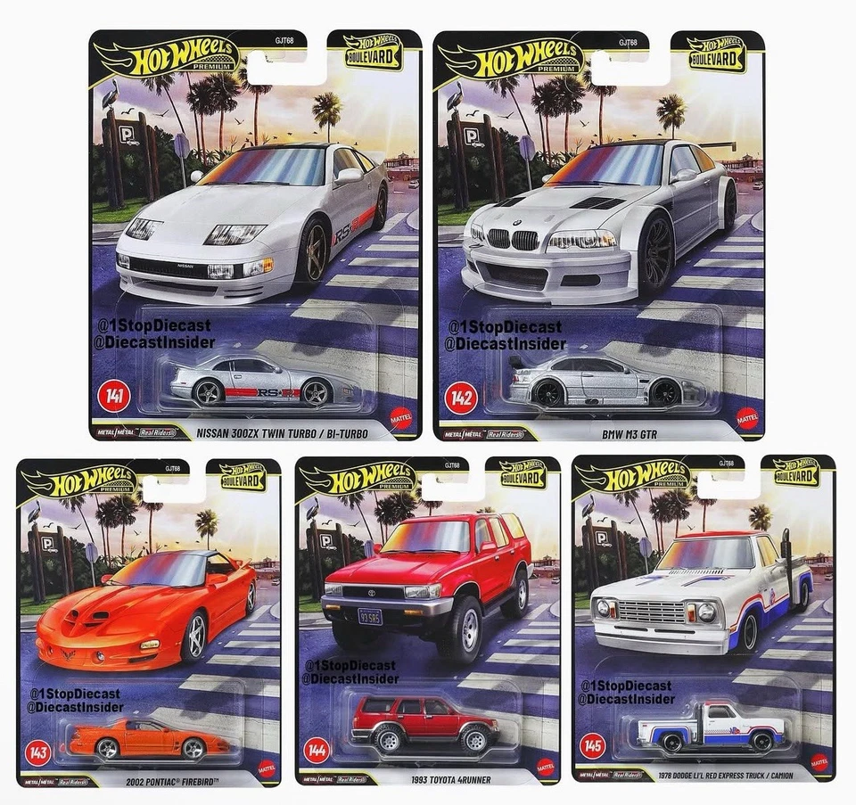 Hot Wheels Walmart Exclusive Boulevard #141-#145 2026 - Juego de 5 Foto 1 de 1