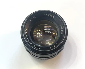 Auto Chinon 55mm f1.4 TOMIOKA Planar lens m42 mount Adaptable Recent Service CLA - Picture 1 of 9