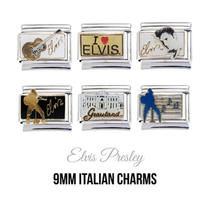 Elvis Presley 9mm Italian Charm - Passend für 9mm Italienische Bettelarmbänder - Bild 1 von 16
