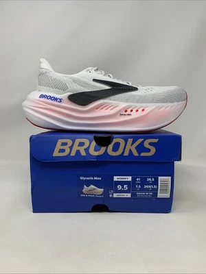 Women's Brooks Glycerin Max, White/Black/Diva Pink, 9.5 B Medium US - Image 1 of 4