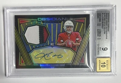 2019 Panini Obsidian Electric Etch Yellow Kyler Murray RC Auto Relic 11/25 BGS 9 - Image 1 of 4