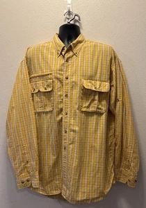 Cabelas Guidewear Hemd Herren XLT gelb belüftet Angeln Camp Knopf leicht - Bild 1 von 5