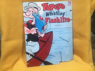 1950 POPEYE PIPE 口哨 Flashlite 纸板 商店 立式 广告展示 — 第 1/4 张图片