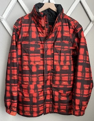 ¡Bonito! 2010 Nike 6.0 Hombres L Esquí Snowboard Chaqueta - Rojo/Negro Cuadros Foto 1 de 4