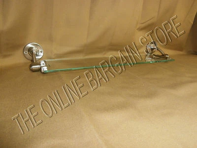 Pottery Barn Harrison 浴架 淋浴 玻璃 浴室 整理 缎面 镍 24 — 第 1/4 张图片